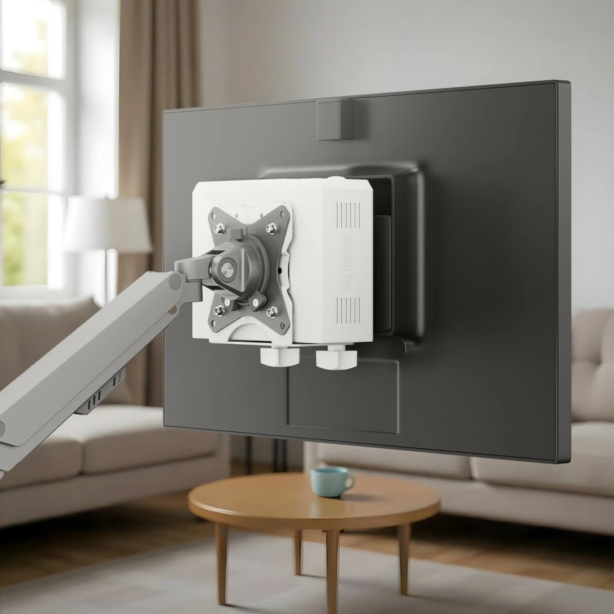 Mbajtëse mini kompjuteri Maclean MC-115W, e bardhë