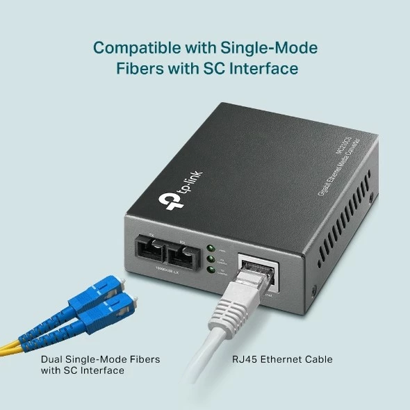 Media konvertues TP-Link MC210CS, Gigabit, 1000 Mbit/s, single-mode, SC, i zi