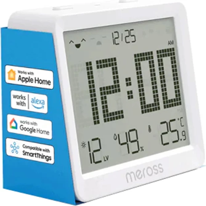 Sensor i mençur temperaturë e lagështi Meross MS130-EU, ekran 3.7", Wi‑Fi, punon me Apple HomeKit/Alexa/Google/SmartThings