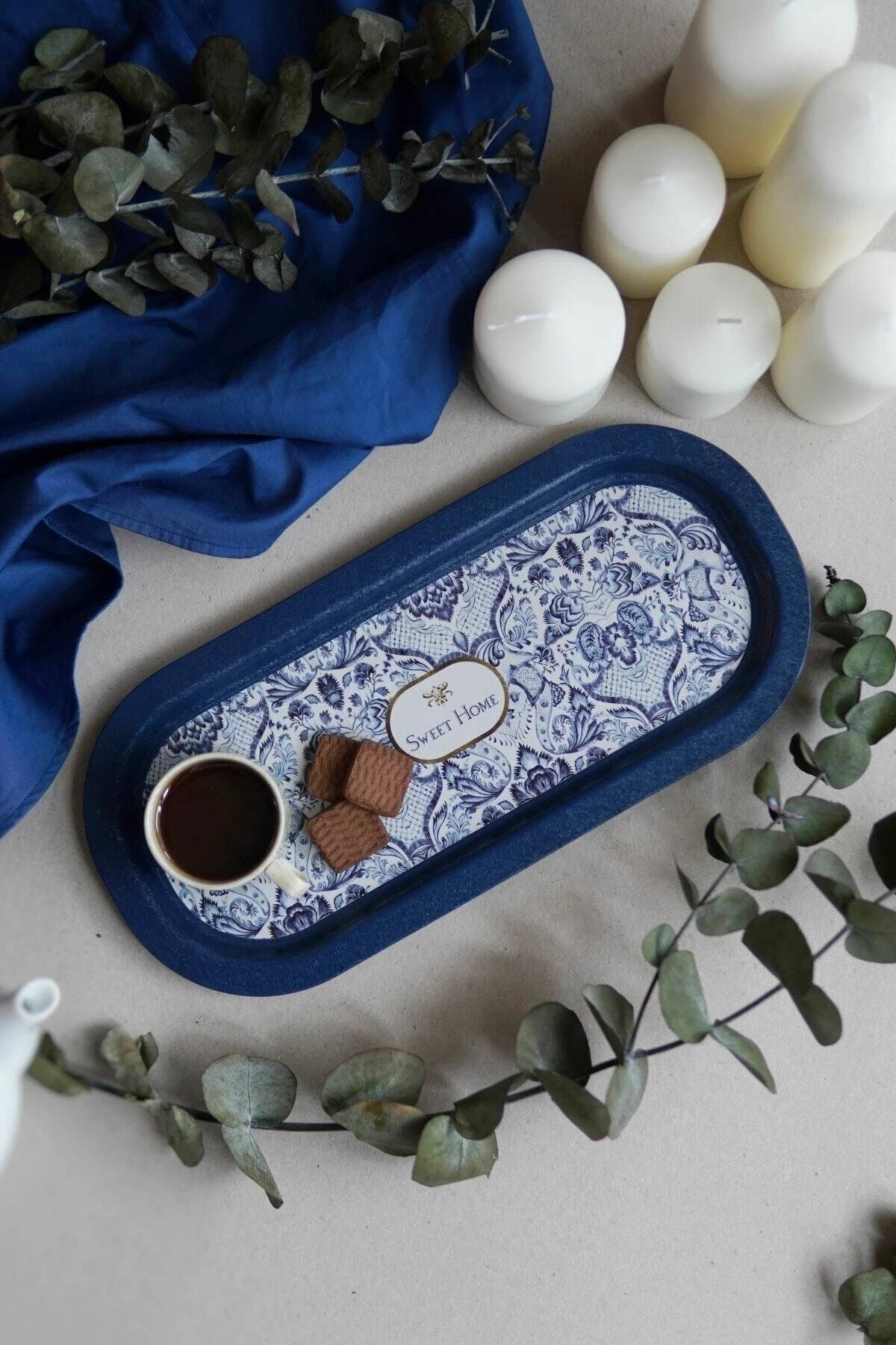 Tabaka dekorative Hermia Concept, EE1687N, shumëngjyrëshe, 16x35cm