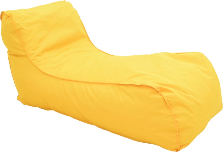 Puf lounge Lara, i verdhë, rezistent ndaj ujit, 60x150x40cm