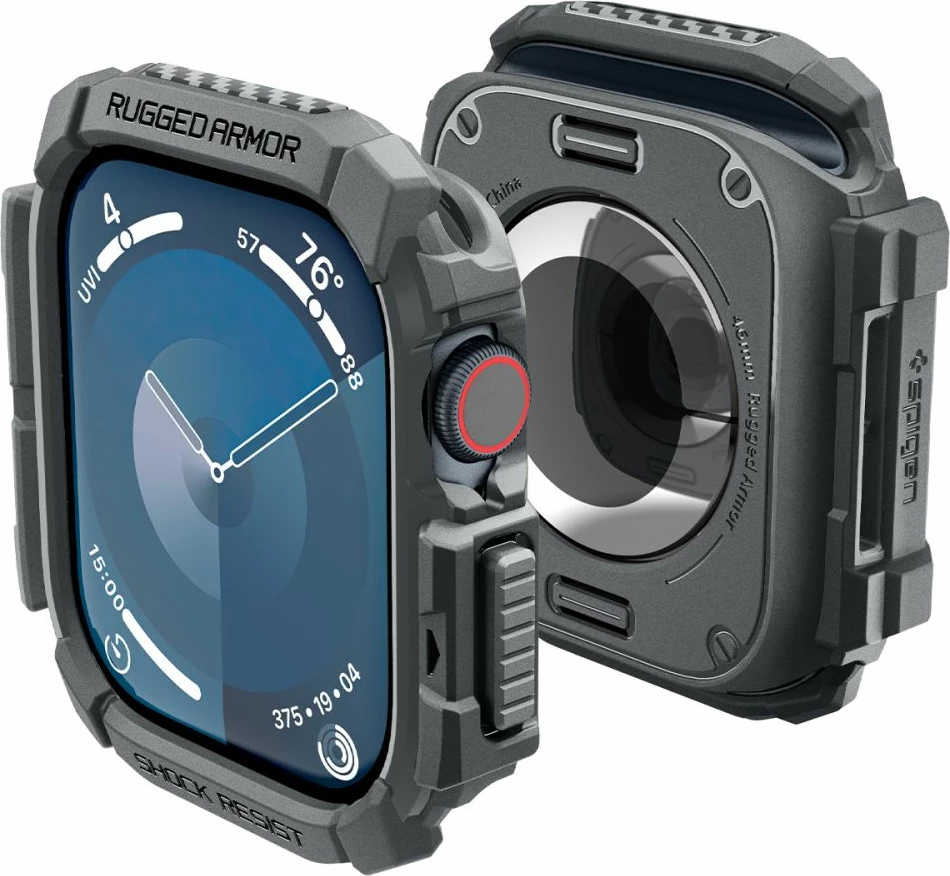 Mbështjellës Spigen Rugged Armor për Apple Watch 10, 46mm, Gri