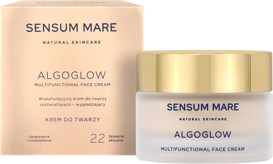 Krem fytyre ndriçues dhe zbutës për femra Sensum Mare Algoglow, 50ml