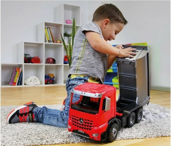 Kamion lodër Lena Worxx Dump Truck Aroc, 45 cm, i kuq/gri