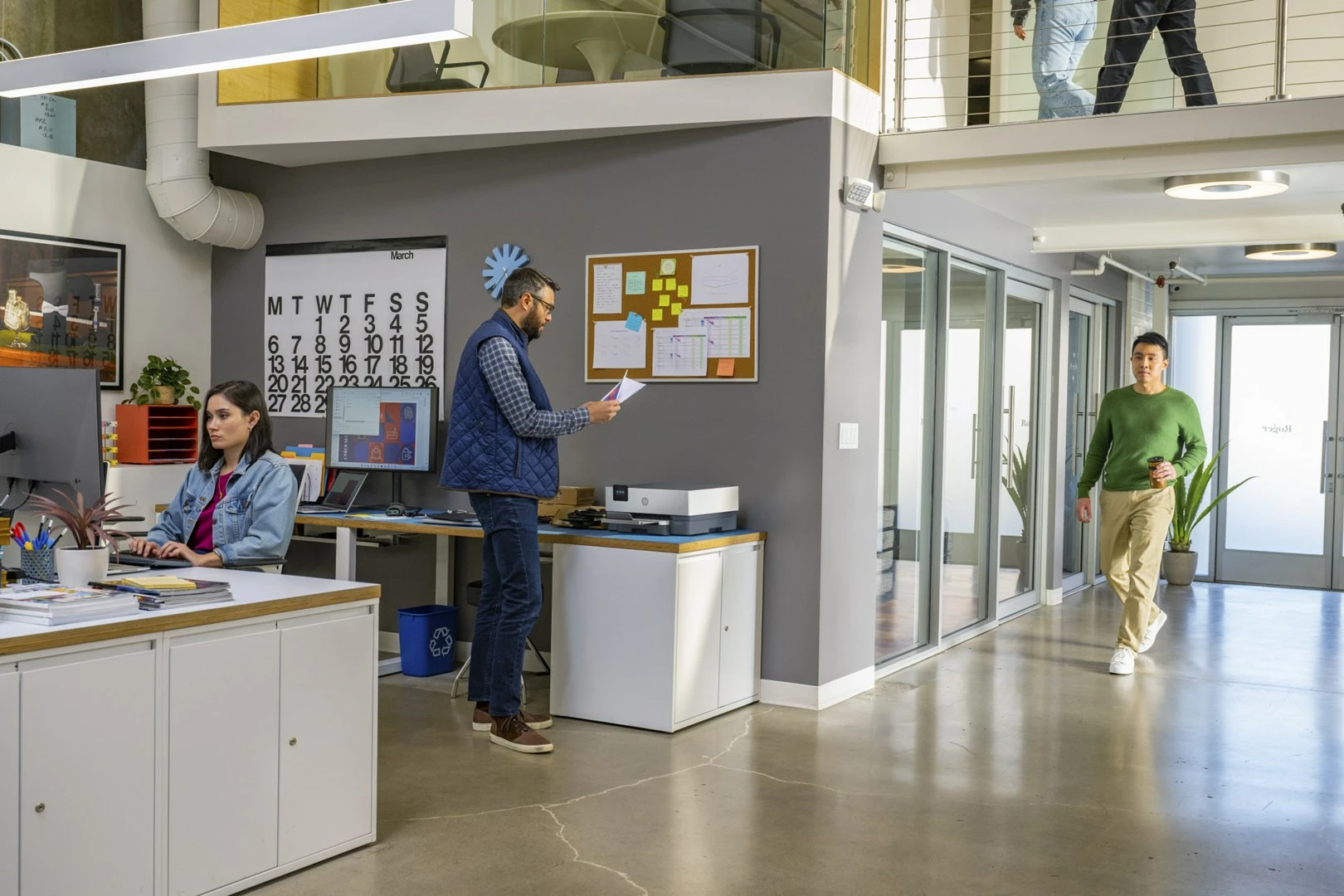 Printer ngjyrash HP OfficeJet Pro 9110b wireless, printim dyanshëm, Gri