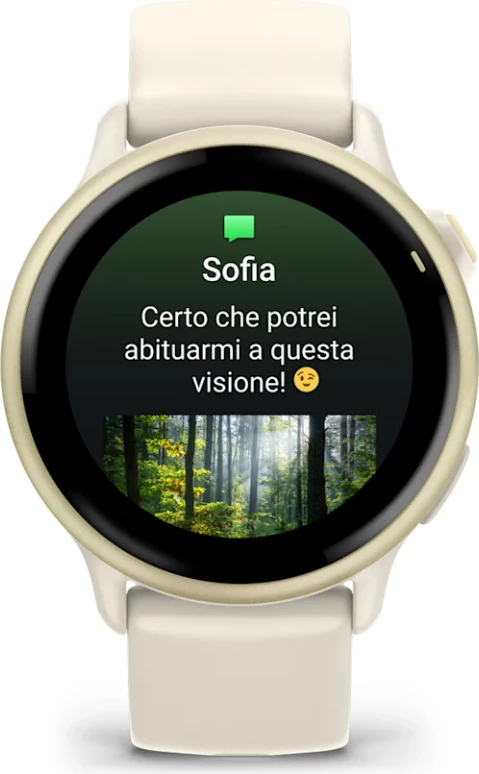 Smartwatch Garmin vívoactive® 6 – Lunar Gold, Bone Strap