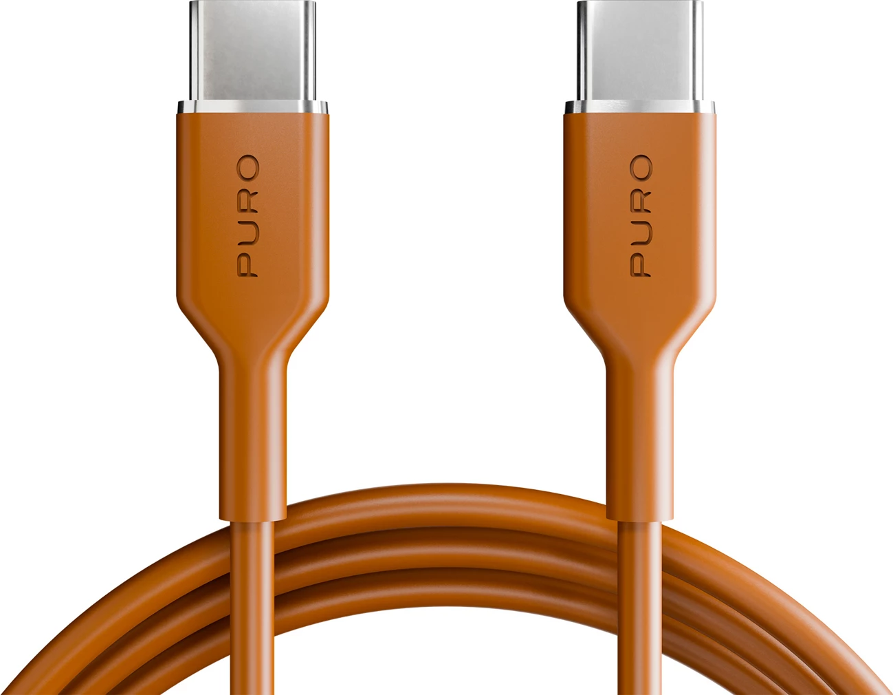Kabllo USB-C në USB-C Puro ICON 1.5 m, portokalli