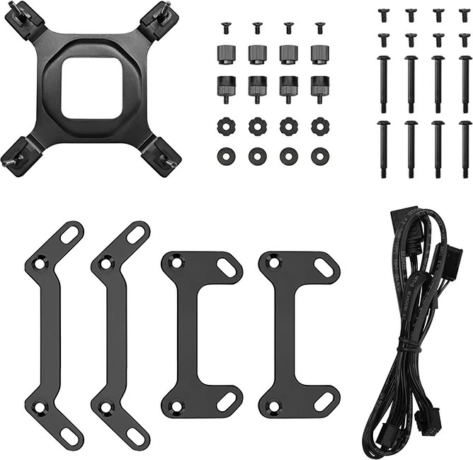 Ftohës uji DeepCool MYSTIQUE 240 ARGB, 2x12cm, LCD, i zi