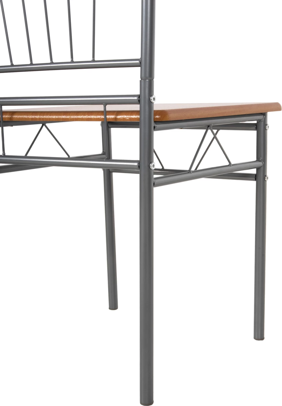 Tavolinë me karrige 5 copë PEARY FH9416.12 metalike argjendi-MDF ngjyrë sonama 110x60x74Hcm