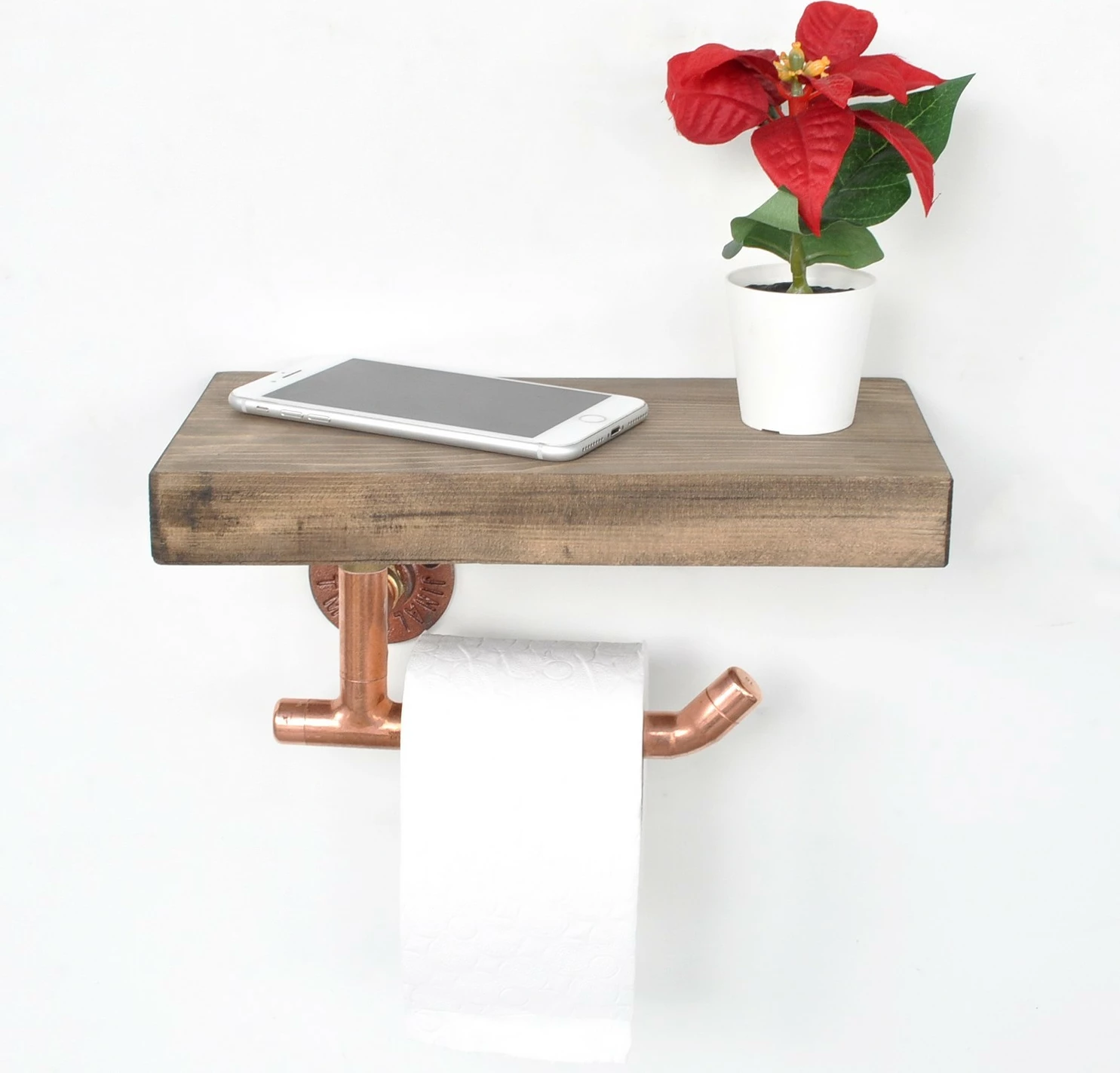 Raft muri me tuba, ngjyrë rozë gold dhe arre, Hanah Home Cop016