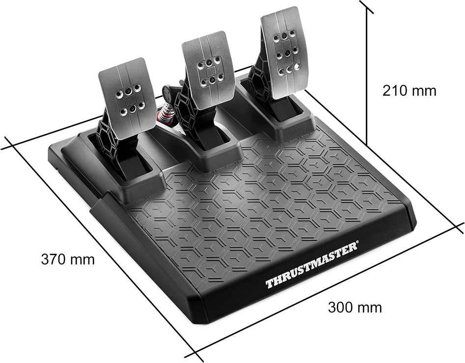 Volan garash Thrustmaster T248R, PC/PS5/PS4, force feedback 3.1 Nm, LCD, me set 3 pedale T3PM, i zi