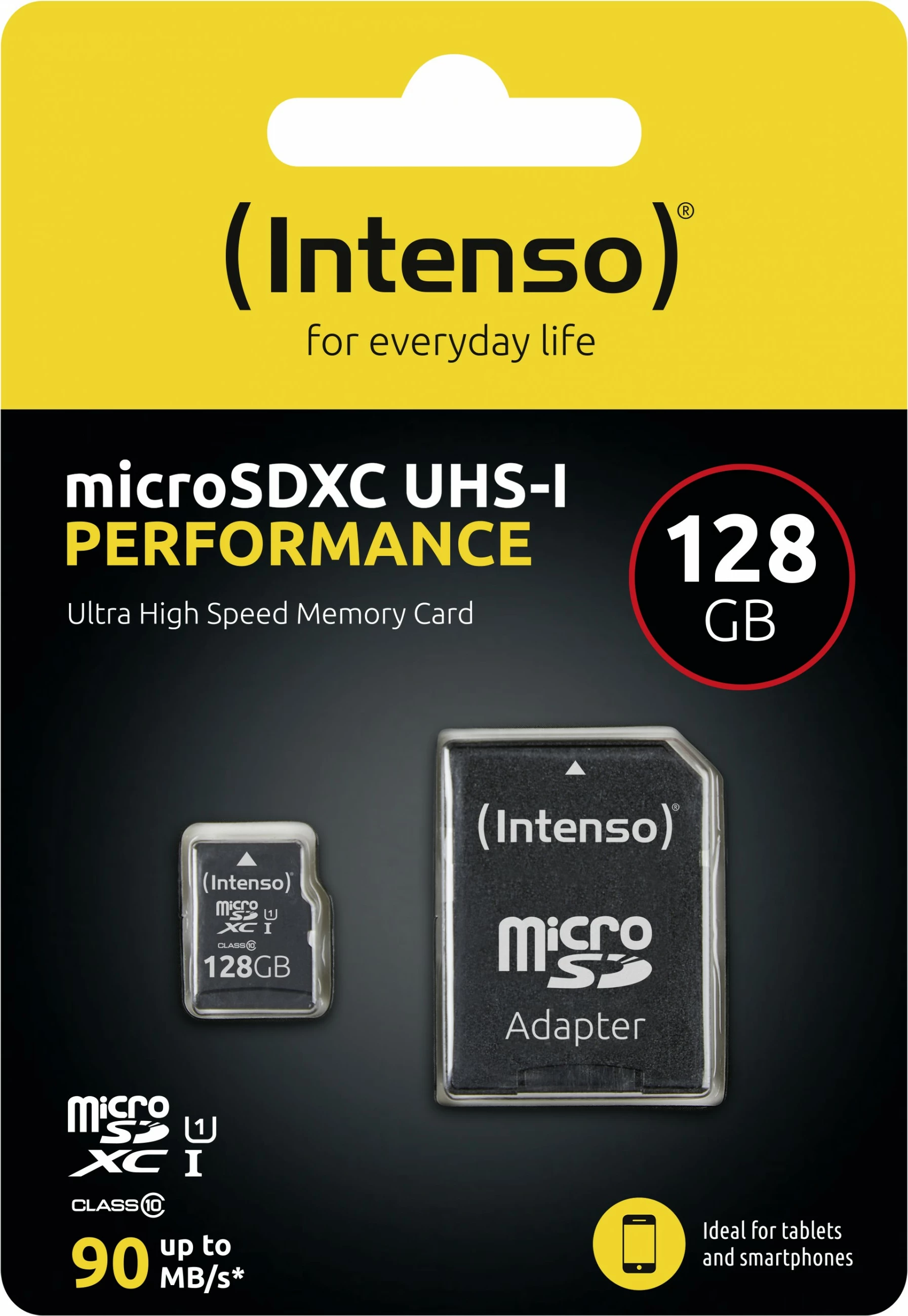 Kartelë MicroSD Intenso 3424491, 128 GB, Class 10, UHS-I, e zezë