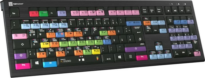 Tastierë LogicKeyboard FL Studio Astra 2 DE për PC, me taste të ngjyrosura