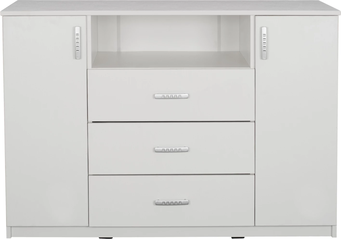 Bufe me 2 dollapë dhe 3 sirtarë, i bardhë, FH2430.03, 120x45x85 cm