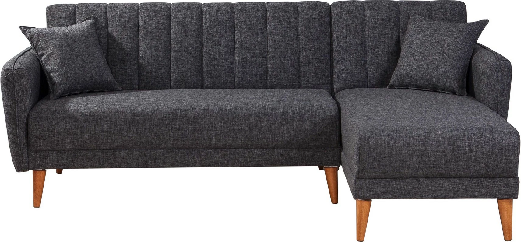 Kënd-sofë krevate Atelier del Sofa, kënd i djathtë, ngjyrë gri e errët