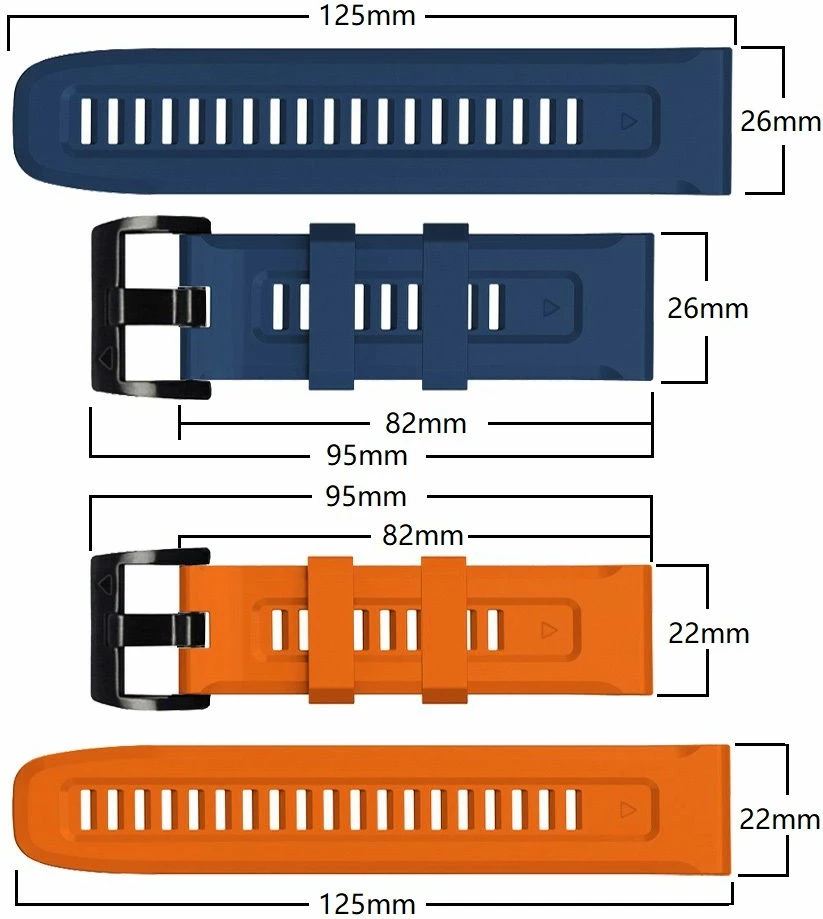 Rrip sportiv Tech-Protect IconBand për Garmin Fenix 5/6/6 Pro/7, TPU, Blu e errët