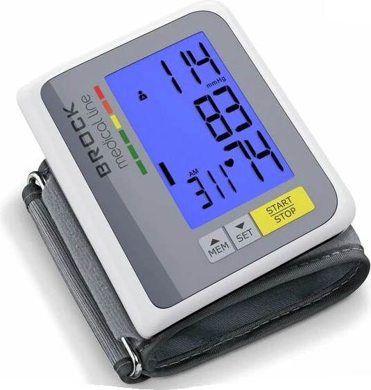 Matës tensioni digjital për kyç Brock LS 810 S, memorie 60 matje, manshetë 13.5–21.5 cm, bateri e rikarikueshme, gri