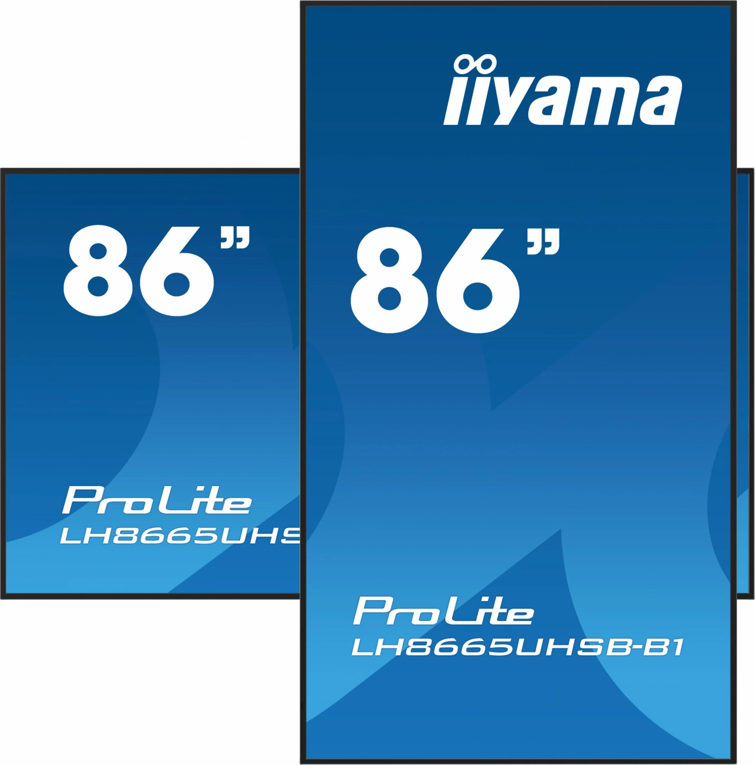 Monitor iiyama LH8665UHSB-B1, Kiosk design, 86", LED, 4K Ultra HD, Wi-Fi, e zezë