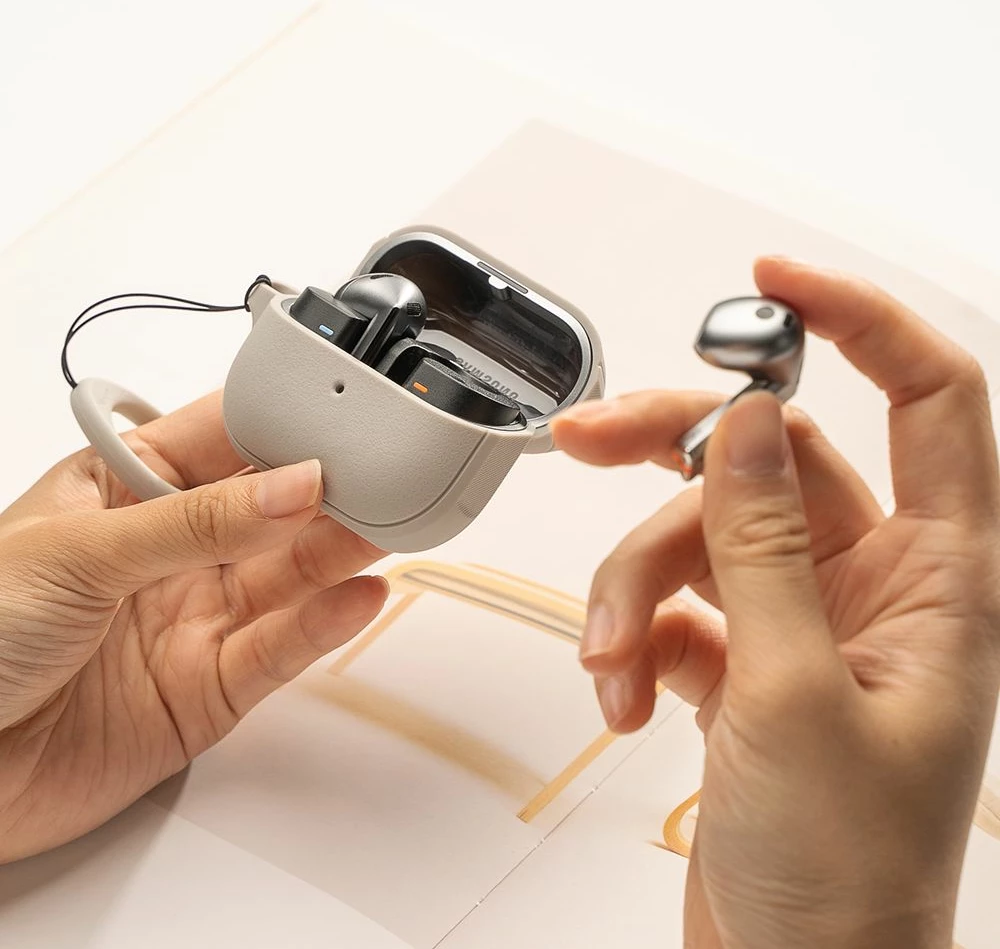 Mbështjellës Ringke Onyx MagSafe për Samsung Galaxy Buds 3 / 3 Pro, Gri