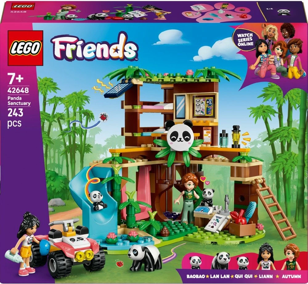 Set ndërtimi LEGO Friends 42648 Panda Care in Reserve, 243 pjesë, +7 vjet