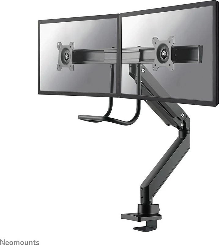 Krah monitori Neomounts NM-D775DXBLACK, për 2 ekrane, 32 inç, kapëse/gromet, i zi