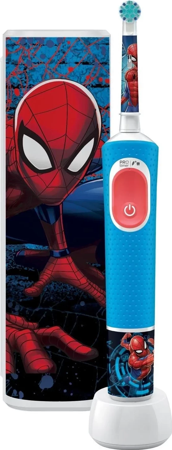 Furçë dhëmbësh elektrike Oral-B Vitality Pro Kids 3+ Spiderman, ngjyrë kaltër