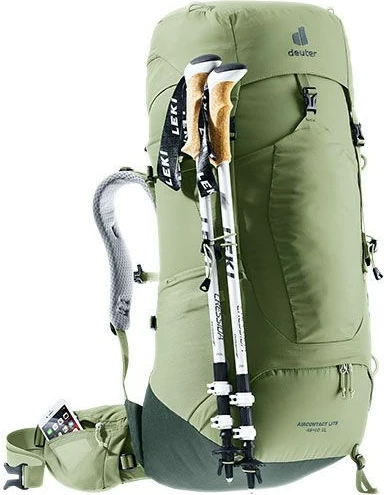 Çantë shpine Deuter Aircontact Lite 45+10 SL, për femra, Jeshile
