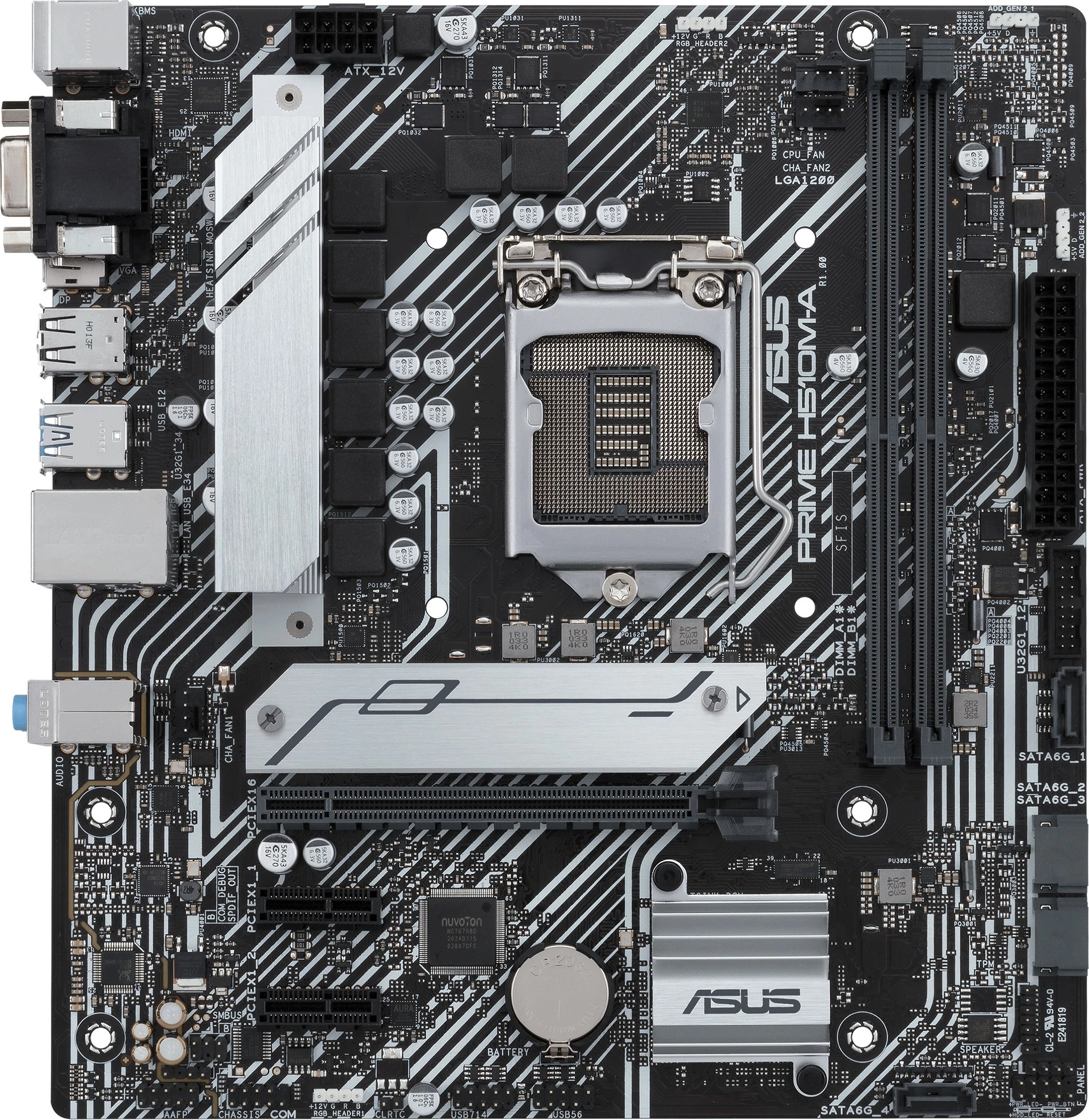 Pllakë amë ASUS PRIME H510M-A, Socket LGA 1200, Intel® Celeron®, Intel® Core™ i5, i7, i9, Intel® Pentium®, DDR4-SDRAM, 64 GB, DIMM