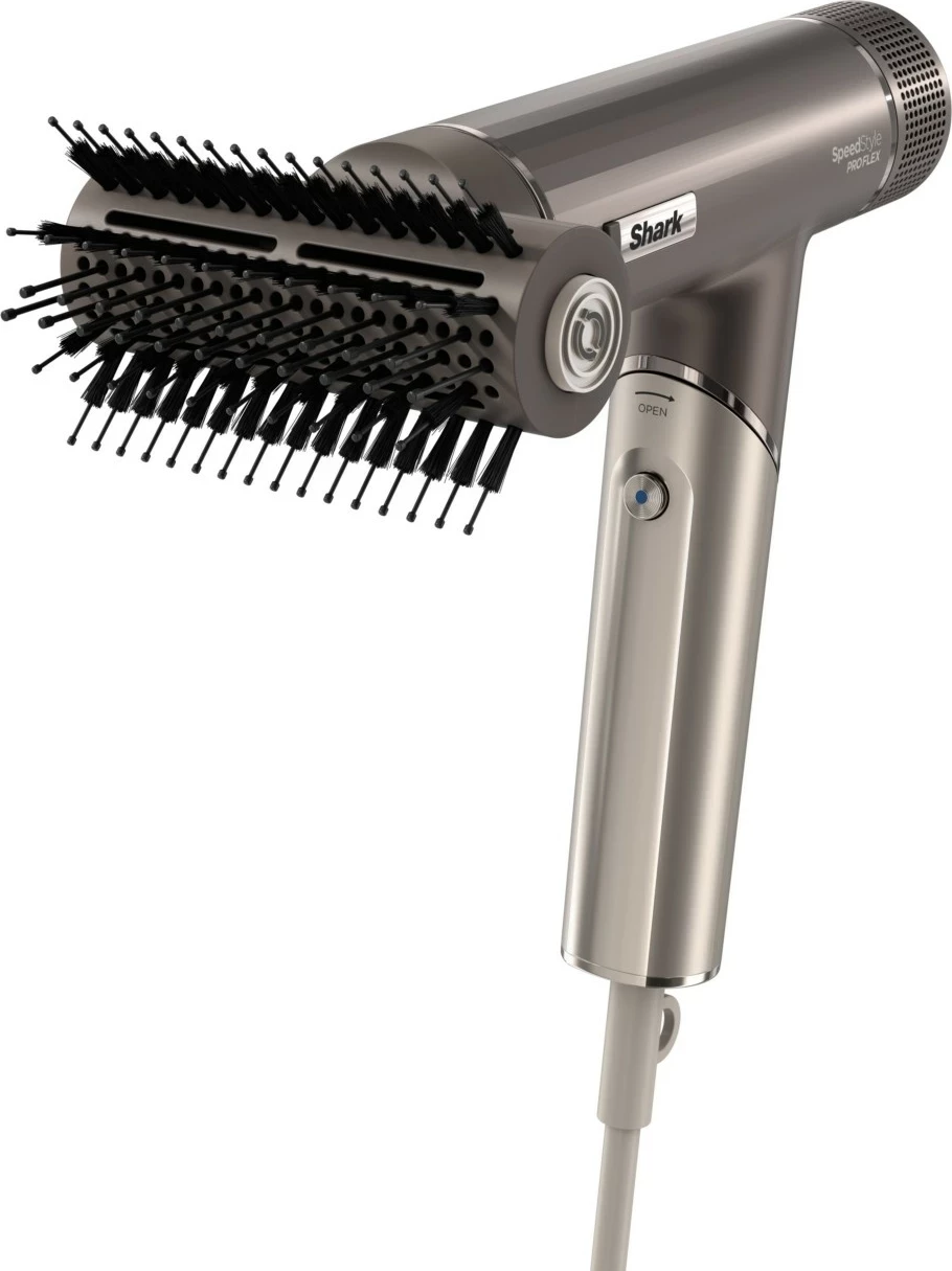 Tharëse flokësh Shark SpeedStyle Pro Flex HD542EU, 1700W, jonizim, 4 aksesorë, ngjyrë argjendtë