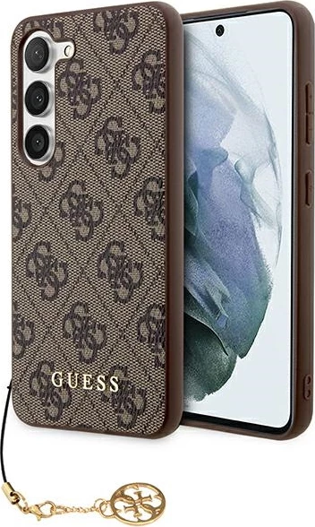Mbështjellës Guess 4G Charms Collection për Samsung Galaxy A55, Kafe