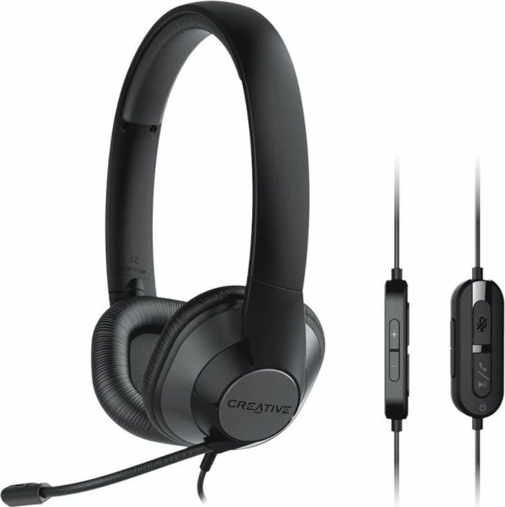 Kufje Creative HS720 V2 51EF0960AA000 USB me kabllo, 2 m, me mikrofon dhe telekomandë, të zeza