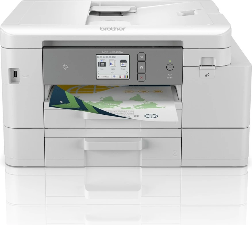 Printer Brother MFC-J4540DW, Inkjet, Ngjyrë, 4800 x 1200 DPI, A4, Printim Direkt, Bardhë