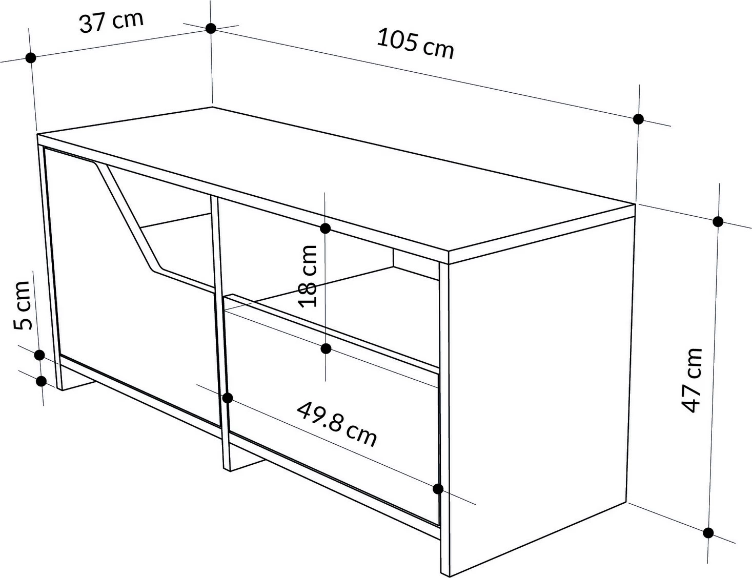 Dollap këpucësh Skye Decor, ngjyrë lis dhe e bardhë, Nexus