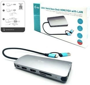 Docking station i-tec CANANOTDOCKPD, 3x Display, USB 3.0/USB-C/Thunderbolt, LAN, Power Delivery 100W, Argjend