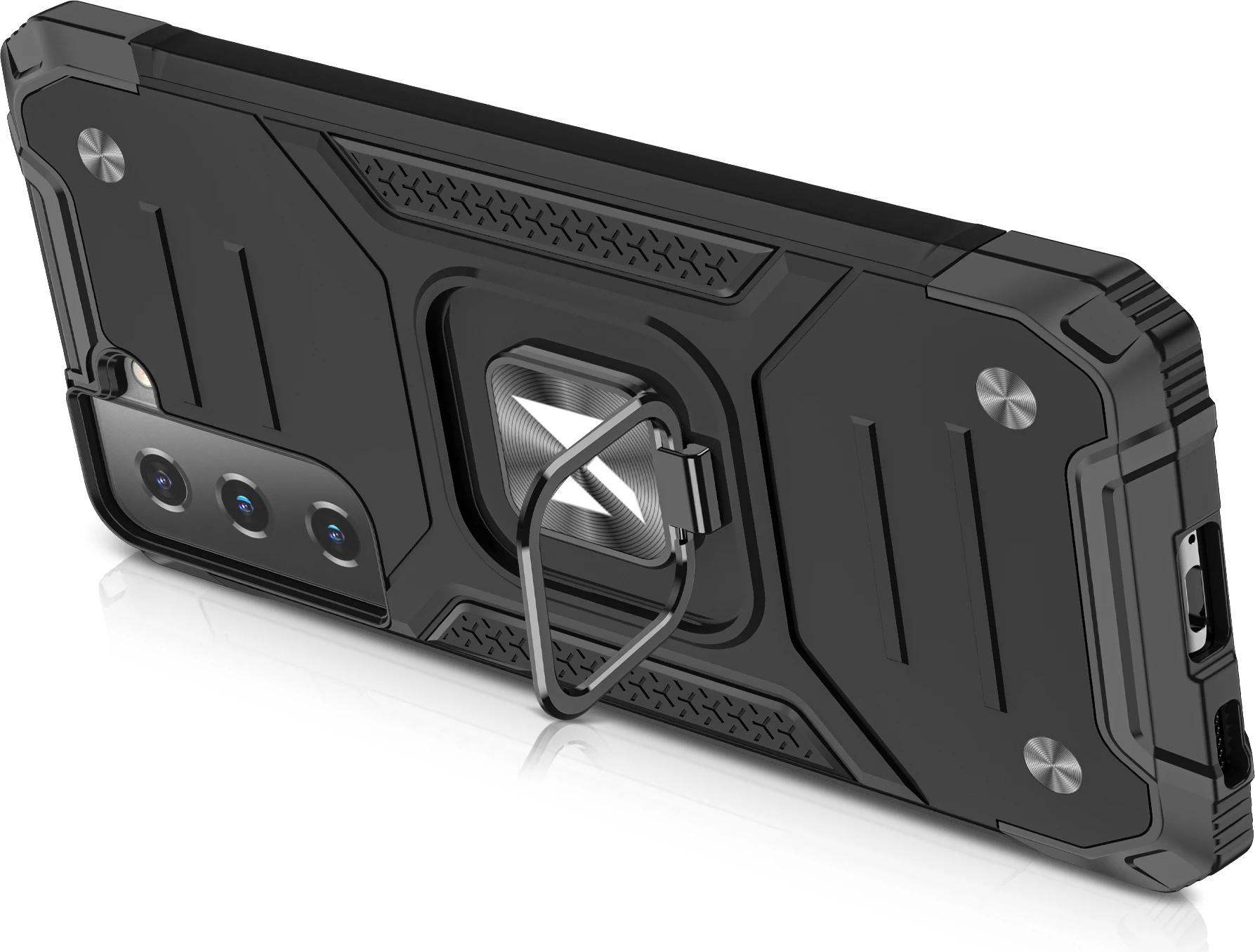 Mbështjellës Wozinsky Ring Armor për Samsung Galaxy S22, me mbajtëse unaze, kaltër