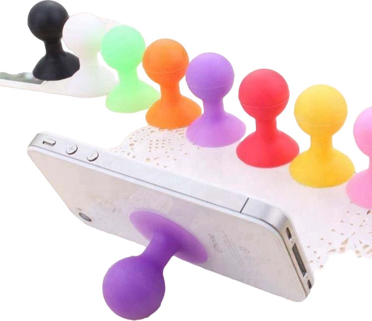 Mbajtës telefoni Hurtel me kokë të rrumbullakët, silikon, kaltër