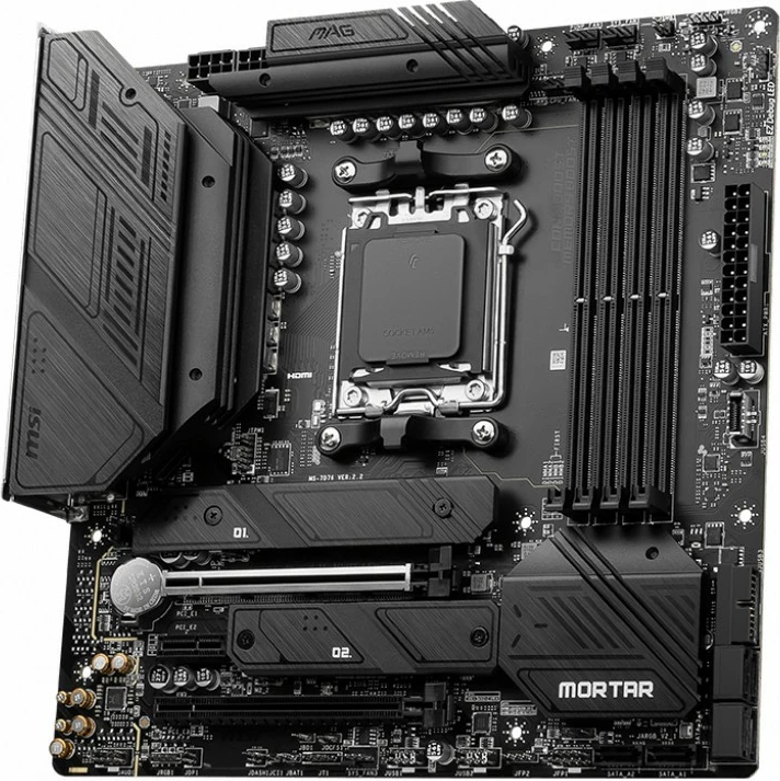 Pllakë amë MSI MAG B650M Mortar WIFI, AMD, Socket AM5, DDR5-SDRAM, 128 GB