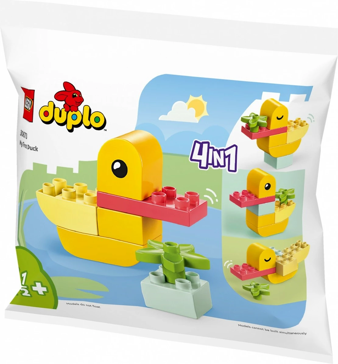 Set ndërtimi LEGO DUPLO 30673 My First Duck 4 in 1, plastikë, për fëmijë të vegjël