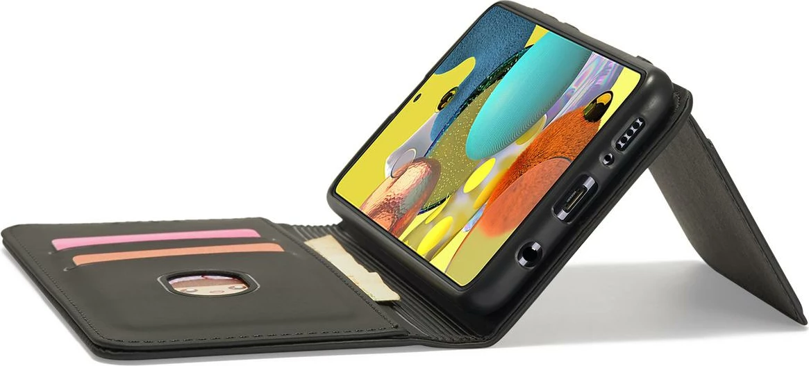 Mbështjellës Hurtel Magnet Card Case për Xiaomi Redmi Note 11 Pro, me kapak, portofol dhe qëndrim, i zi