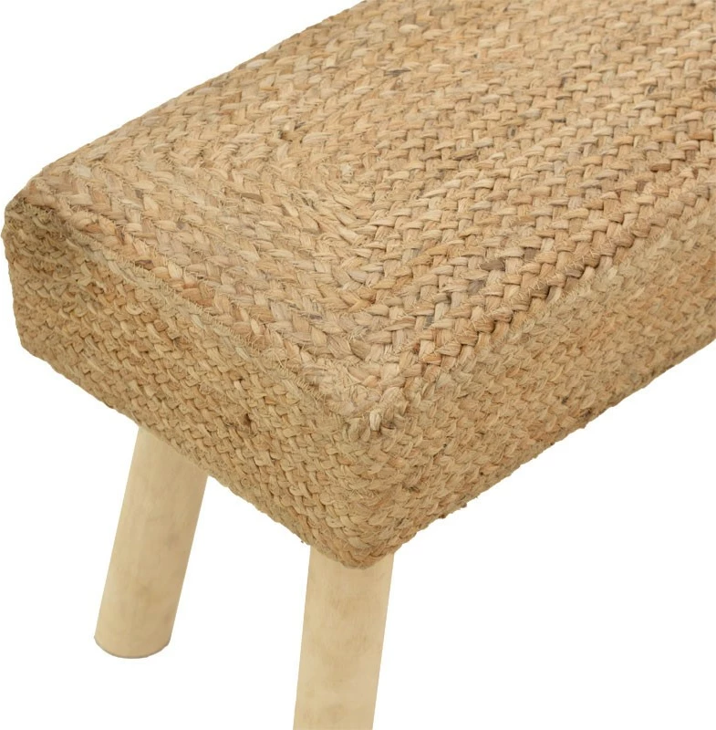 Karrige për bar Iolion Inart dru natyral-jute 60x30x40cm