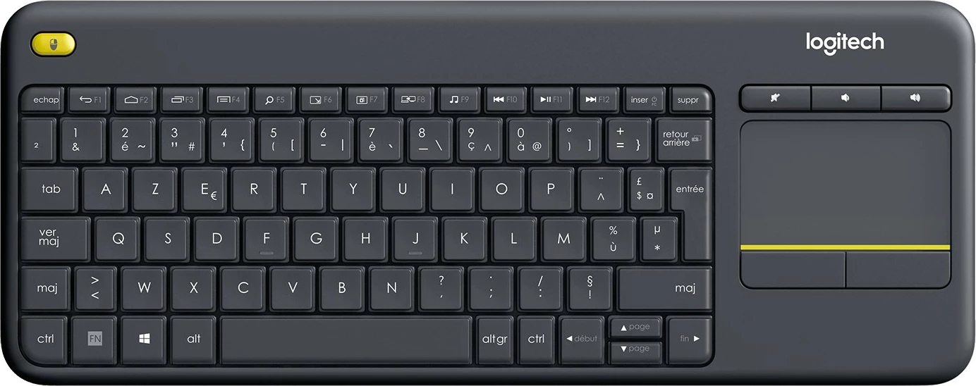 Tastierë pa tela Logitech K400 Plus, AZERTY, e zezë