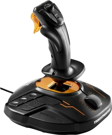 Joystick gaming, Thrustmaster T.16000M FCS, USB me kabëll, 16 butona, hat 8-drejtimësh, për PC, e zezë/portokalli
