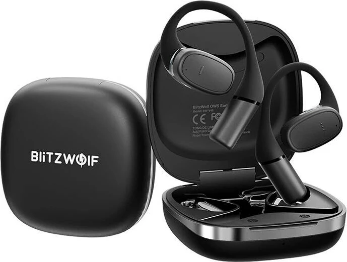 Kufje wireless BlitzWolf BW-V49, me mikrofon, ANC, Bluetooth 5.3, IP54, të zeza