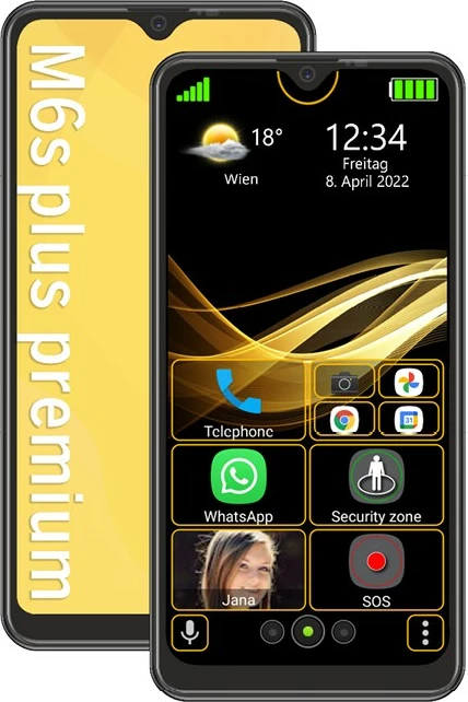 Celular Beafon M6s plus, 3 GB, 32 GB, Android 10, Black