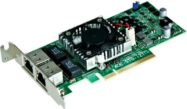 Kartë rrjeti Supermicro AOC-STG-I2T, PCI Express, Ethernet, Argjendtë