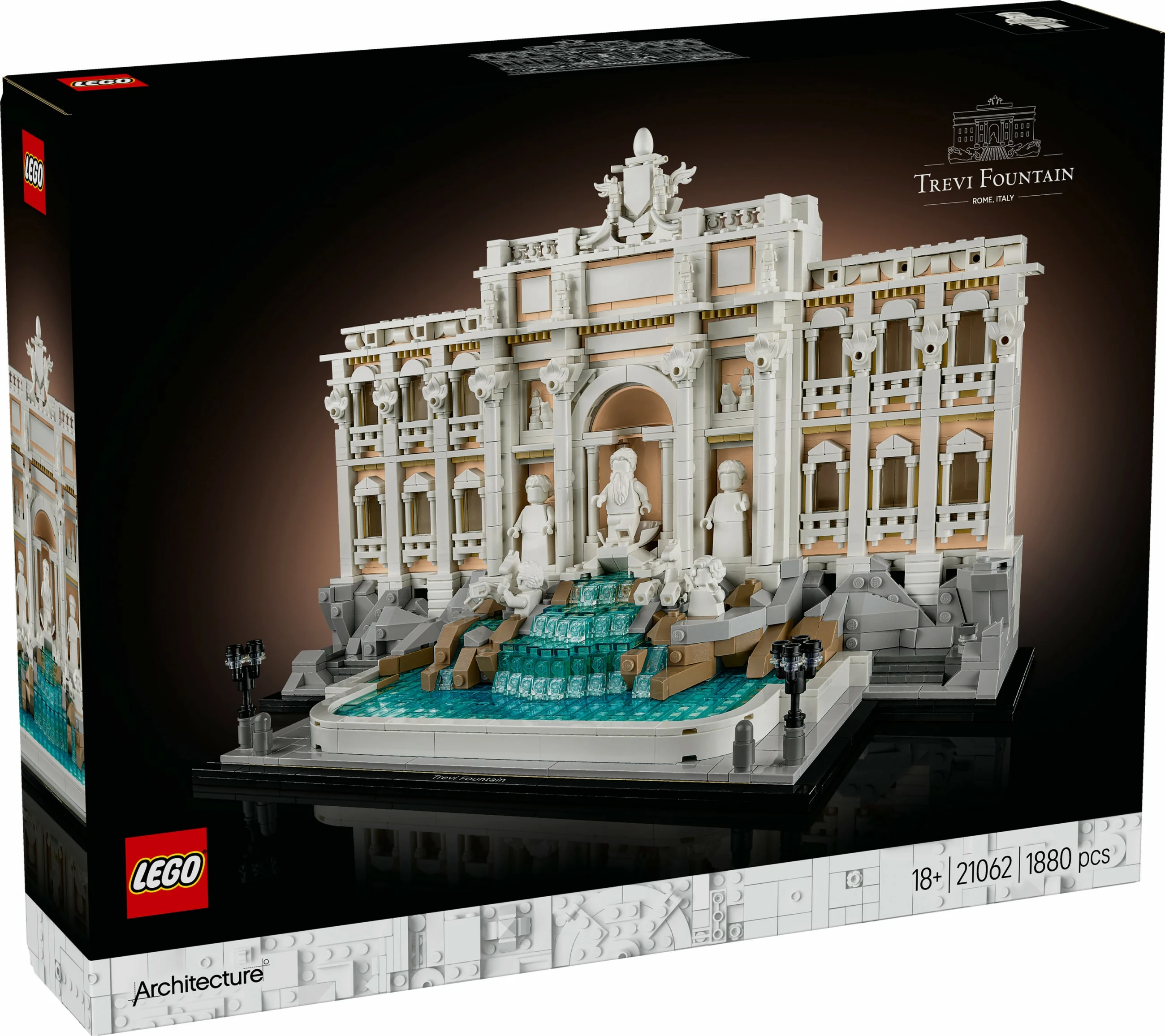 Set ndërtimi LEGO Trevi Fountain, 1880 copë, plastikë, shumëngjyrësh