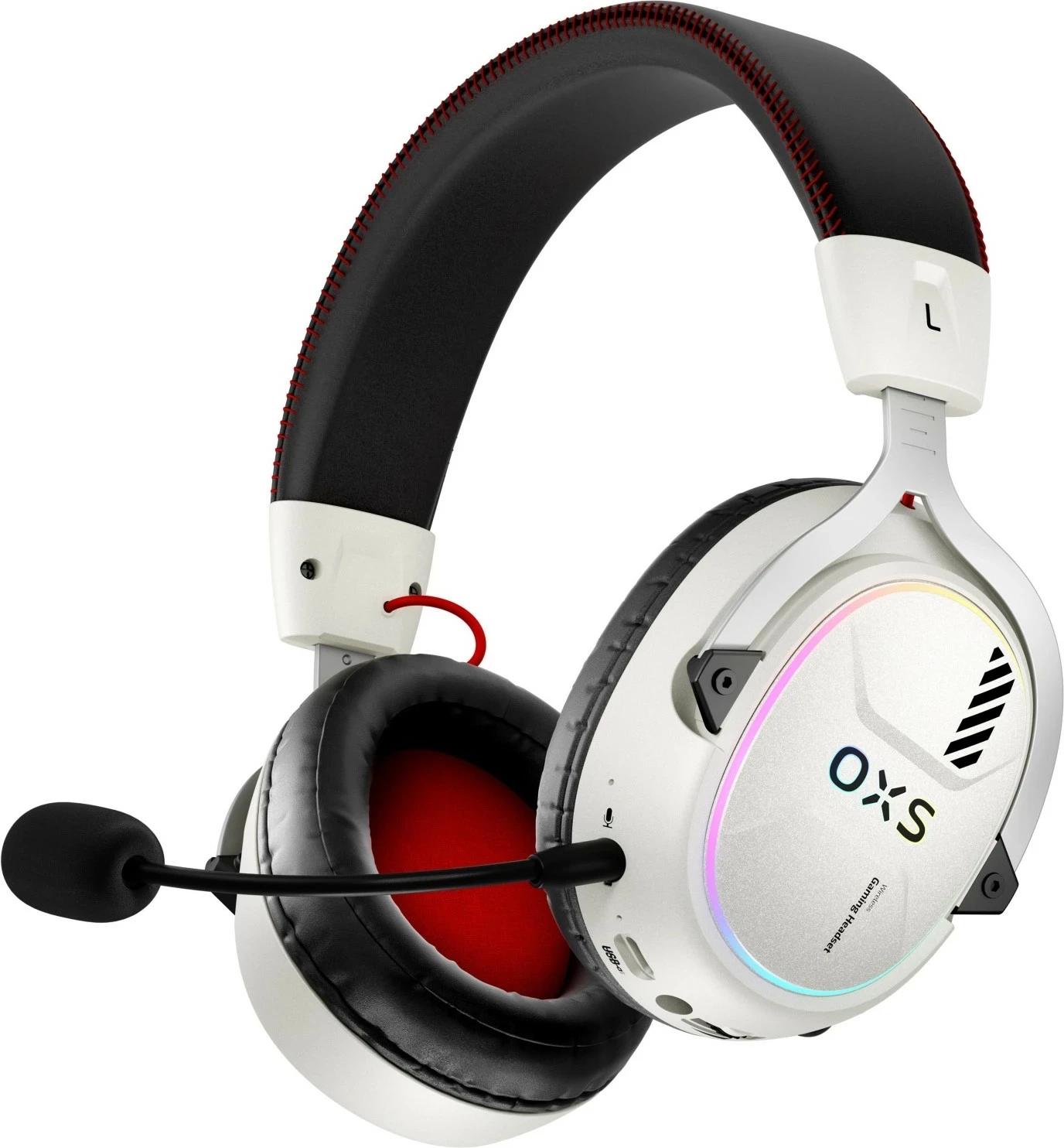 Kufje gaming OXS Storm G2, wireless & Bluetooth, me mikrofon, pearl white