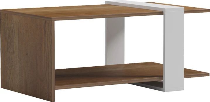 Tavolinë kafeje Masasi, ngjyrë natyrale-bardhë, 80x50x35cm