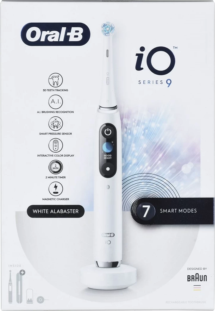 Furçë dhëmbësh elektrike Braun Oral-B iO Series 9, e bardhë