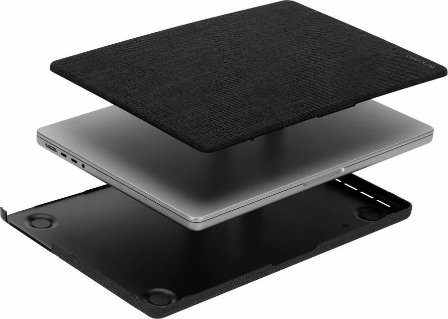 Mbështjellës hardshell Incase Textured Woolenex për MacBook Pro 16" (2021/2023), Graphite